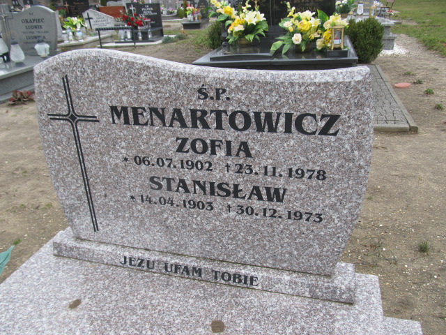 Zofia Menartowicz 1902 Piskorzyna - Grobonet - Wyszukiwarka osób pochowanych